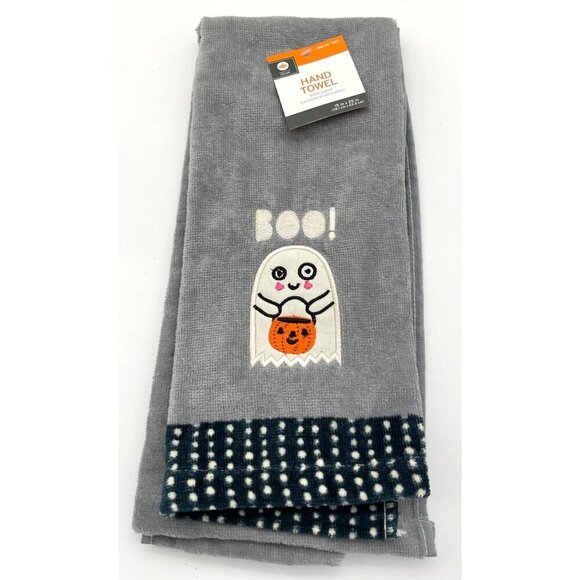 Ghost Themed Ceramic Candy Dish,Towel, Plastic Ghost Decor, Toy Halloween Lot - Picture 2 of 16